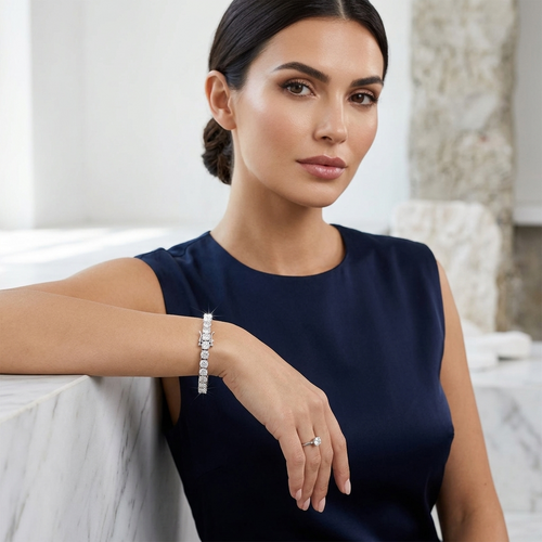 Unisex Moissanite Tennis Chain Bracelet