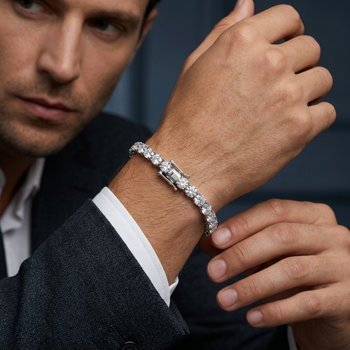 Unisex Moissanite Tennis Chain Bracelet
