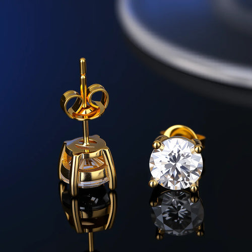 Elegant Moissanite Sterling Silver Earrings