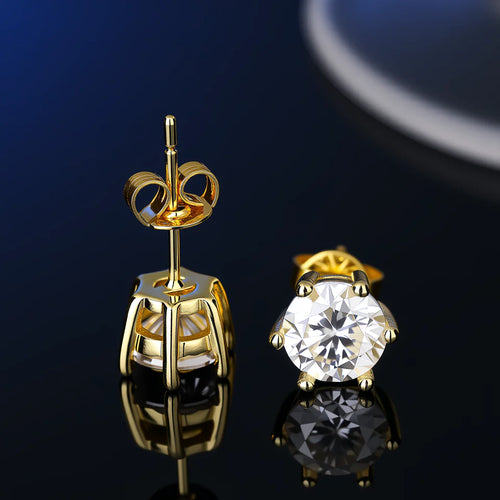 Elegant Moissanite Sterling Silver Earrings